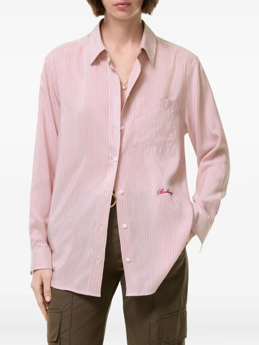 Burberry Gestreepte blouse Roze