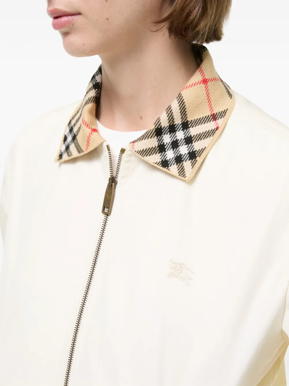 Burberry Hayfield gabardine cropped bomberjack Beige