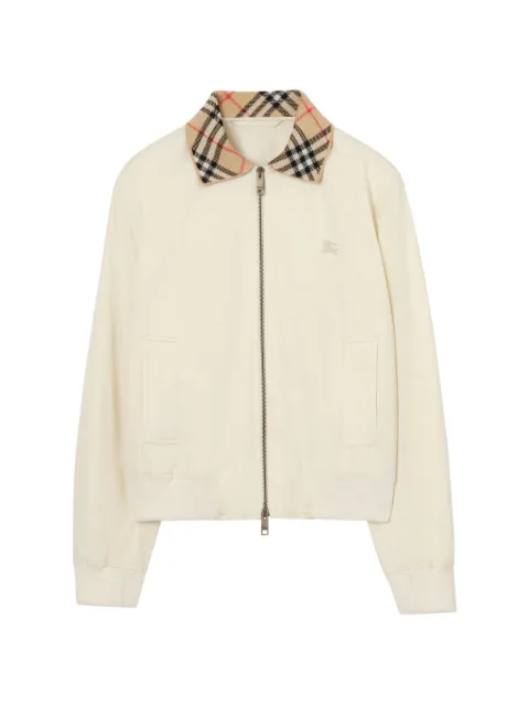 Burberry cropped tropical gabardine Hayfield bomber jacket