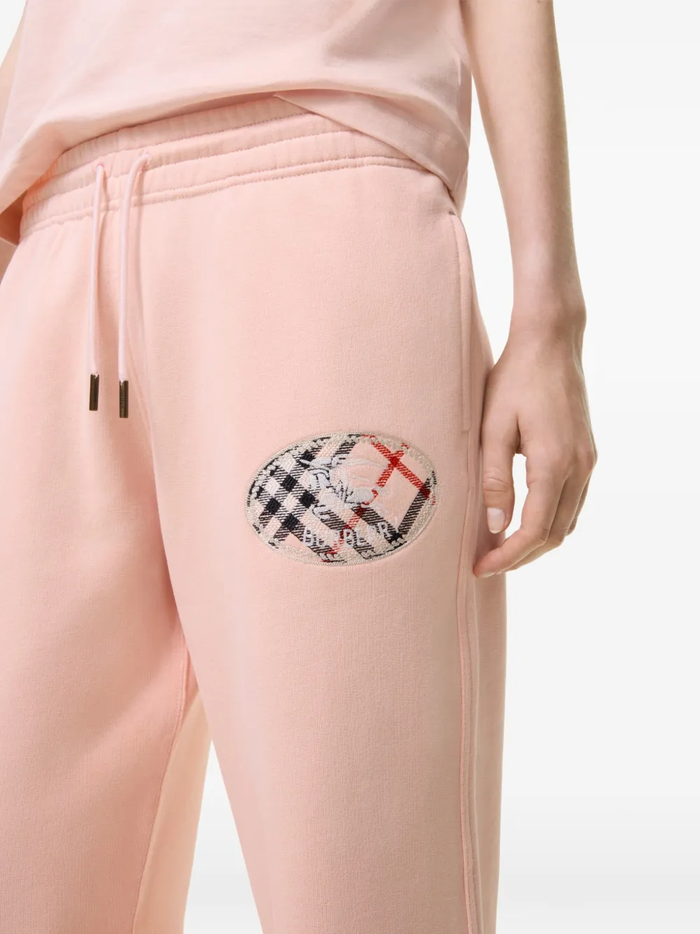 Burberry Check Knight katoenen trainingsbroek Roze