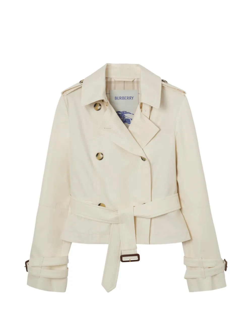 Burberry Swarby gabardine cropped trenchcoat Beige