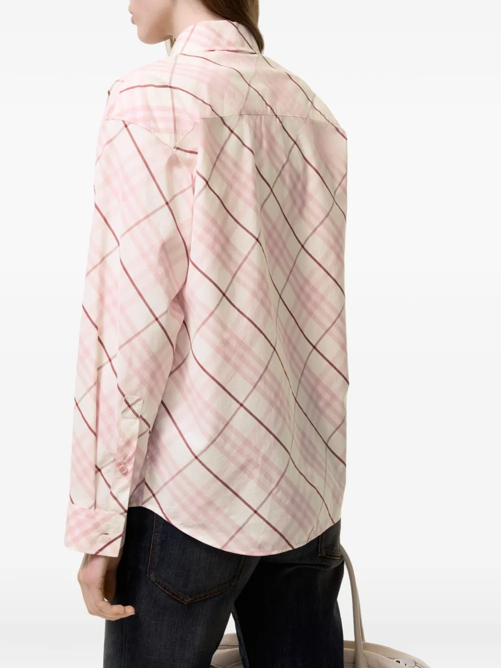 Burberry Check katoenen blouse Roze
