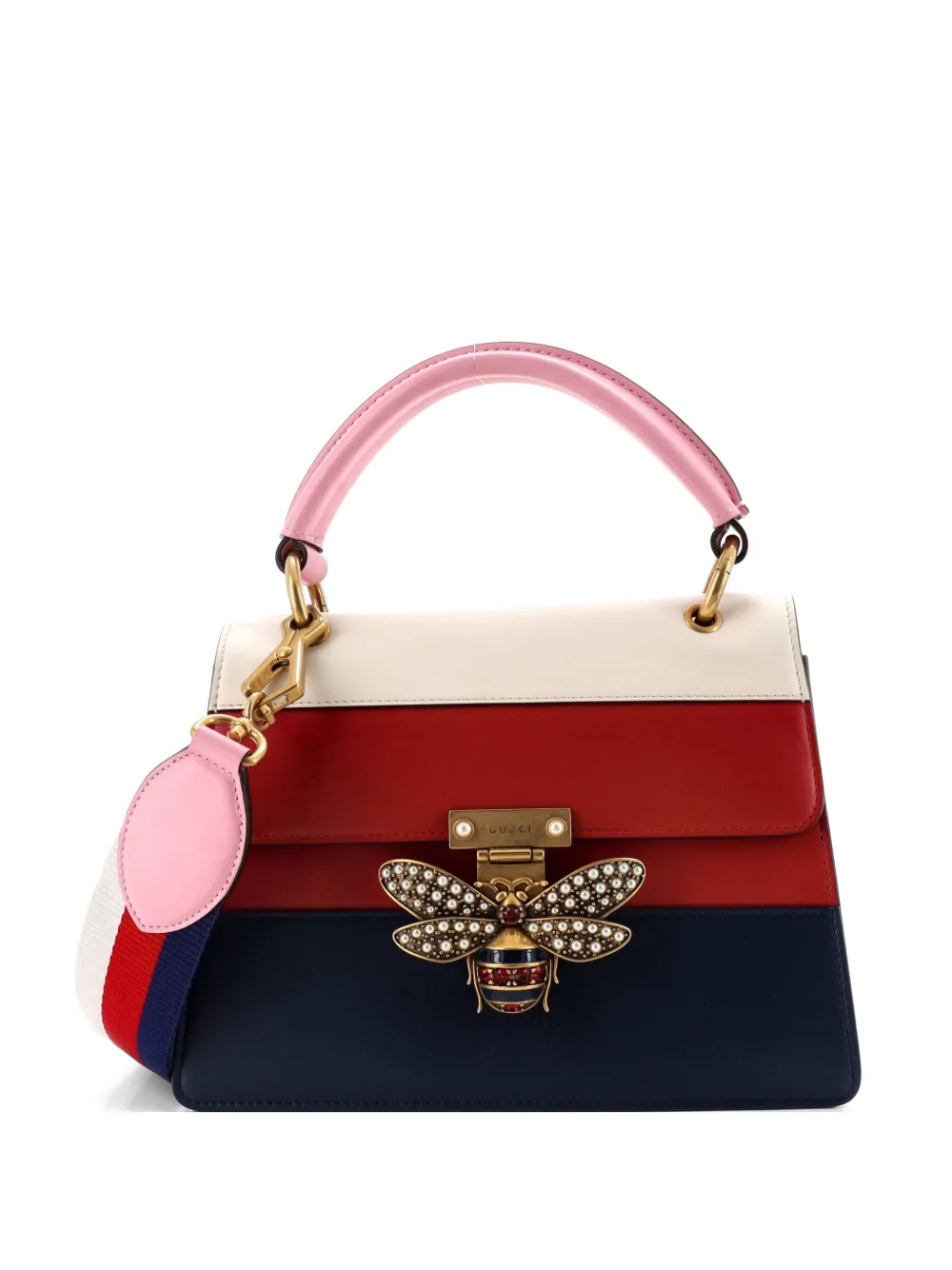 Gucci Pre-Owned Queen Margaret Top Handle Bag Colorblock Leather Small satchel - Mehrfarbig