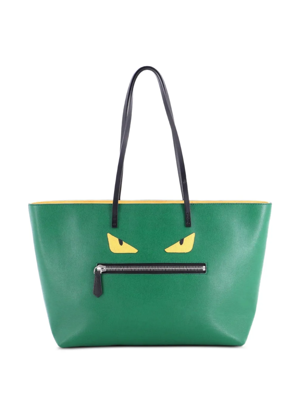 Fendi Pre-Owned Monster Roll Leather Medium tote bag - Grün