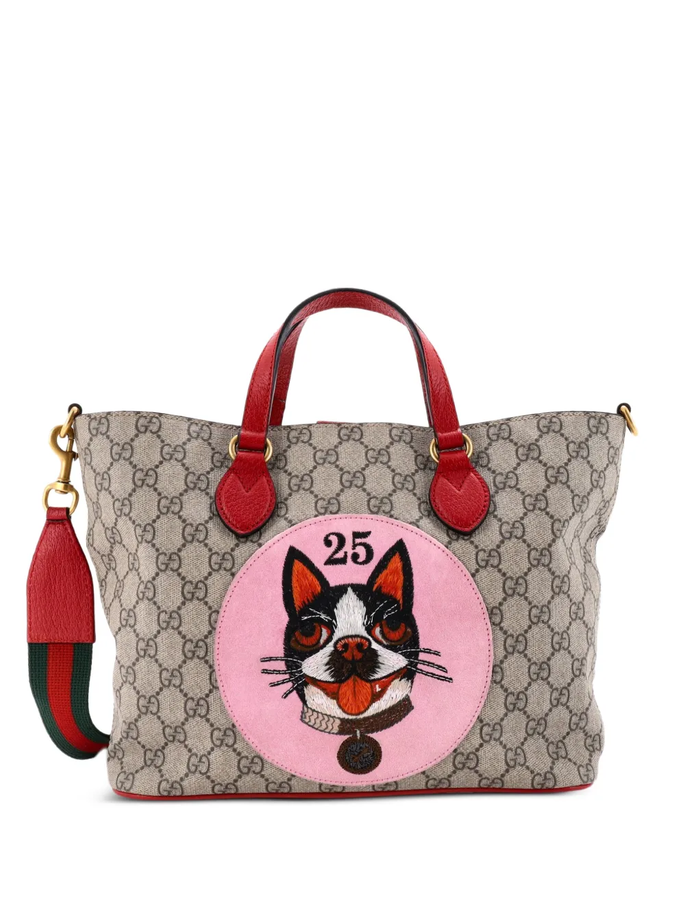 Gucci Pre-Owned Convertible Soft GG Coated Canvas with Applique Small tote bag - Marrone