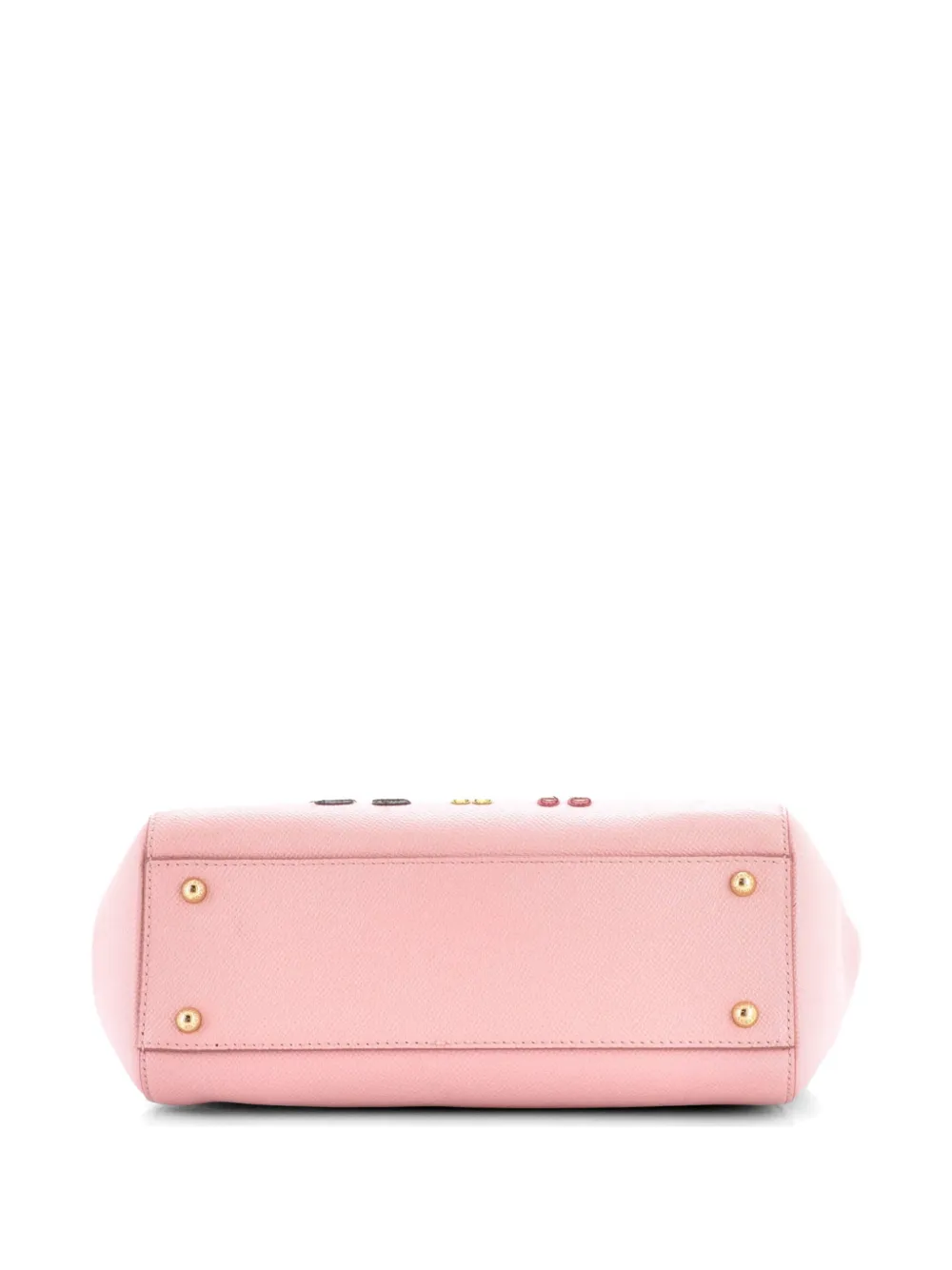  Dolce & Gabbana Pre-owned Bolso Satchel Family Miss Sicily Mediano De Piel Con Diseño Patchwork - Rosa 