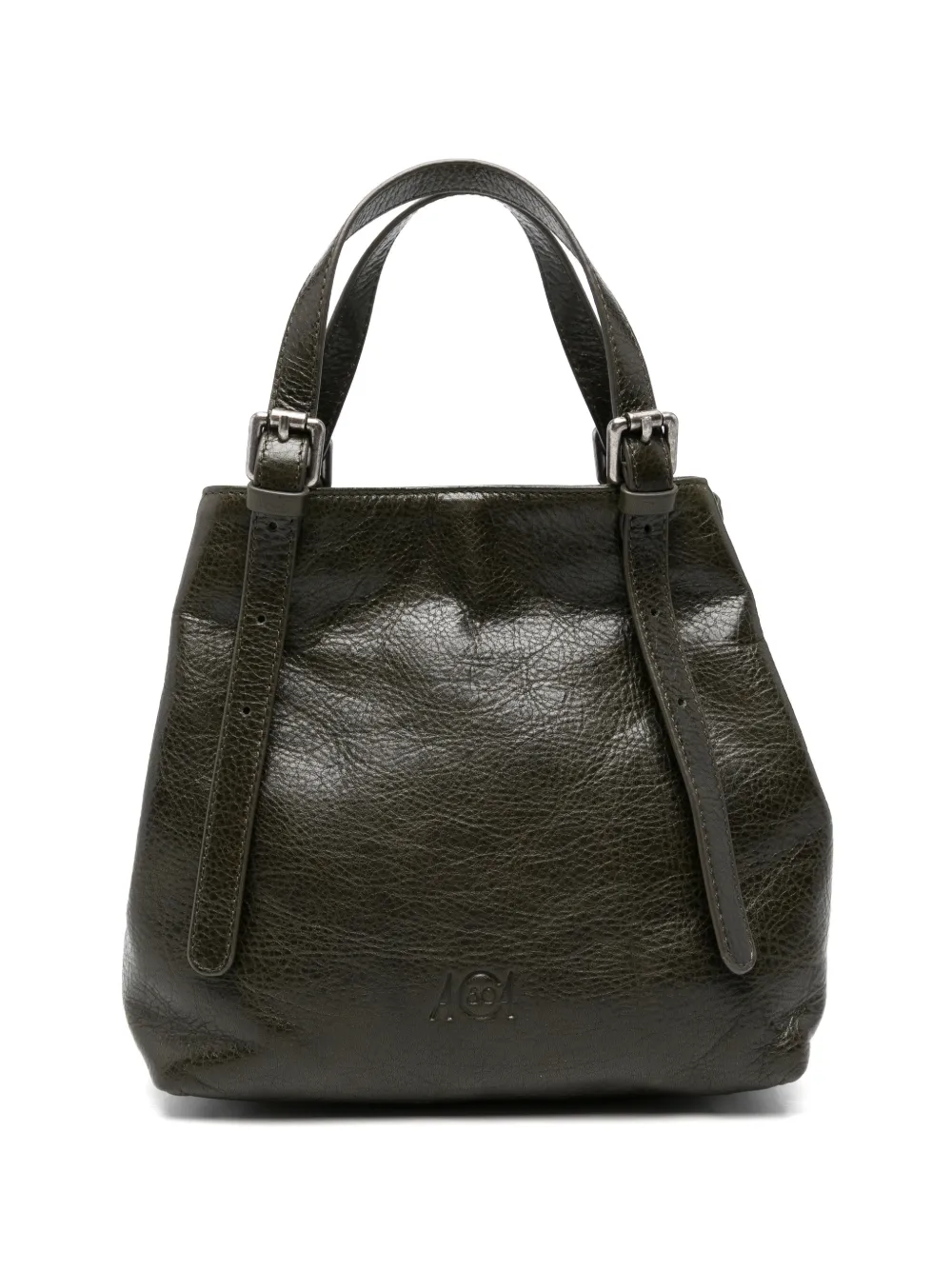 AUTENTICA 504 buckle-detail leather tote bag - Green