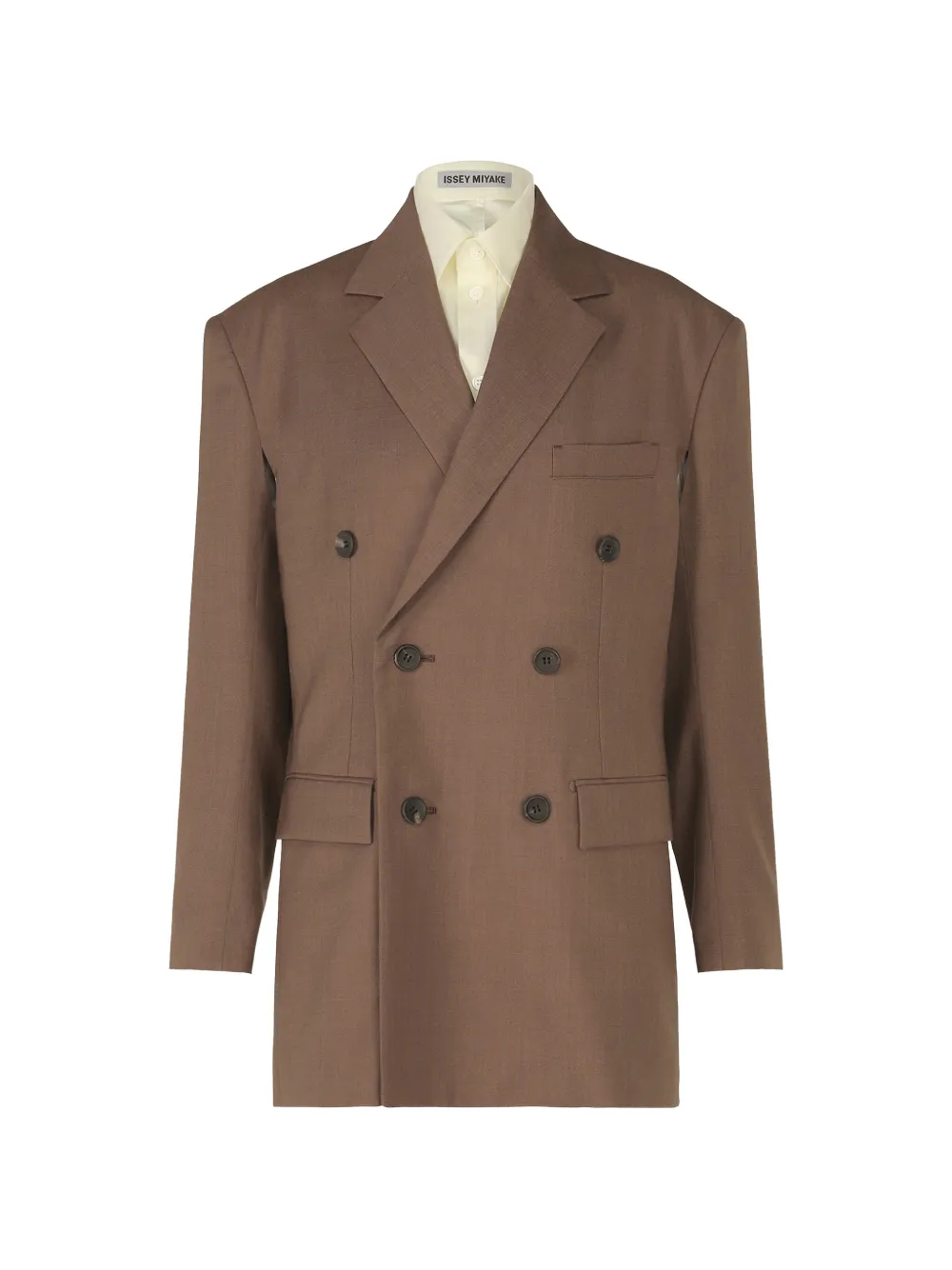 Issey Miyake Palindrome double-breasted cutout jacket - Brown