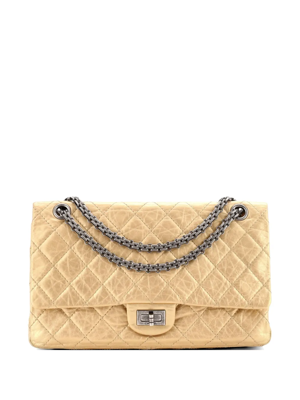CHANEL Pre-Owned Reissue 2.55 Flap Bag Quilted Aged Calfskin 226 shoulder bag - Effetto metallizzato