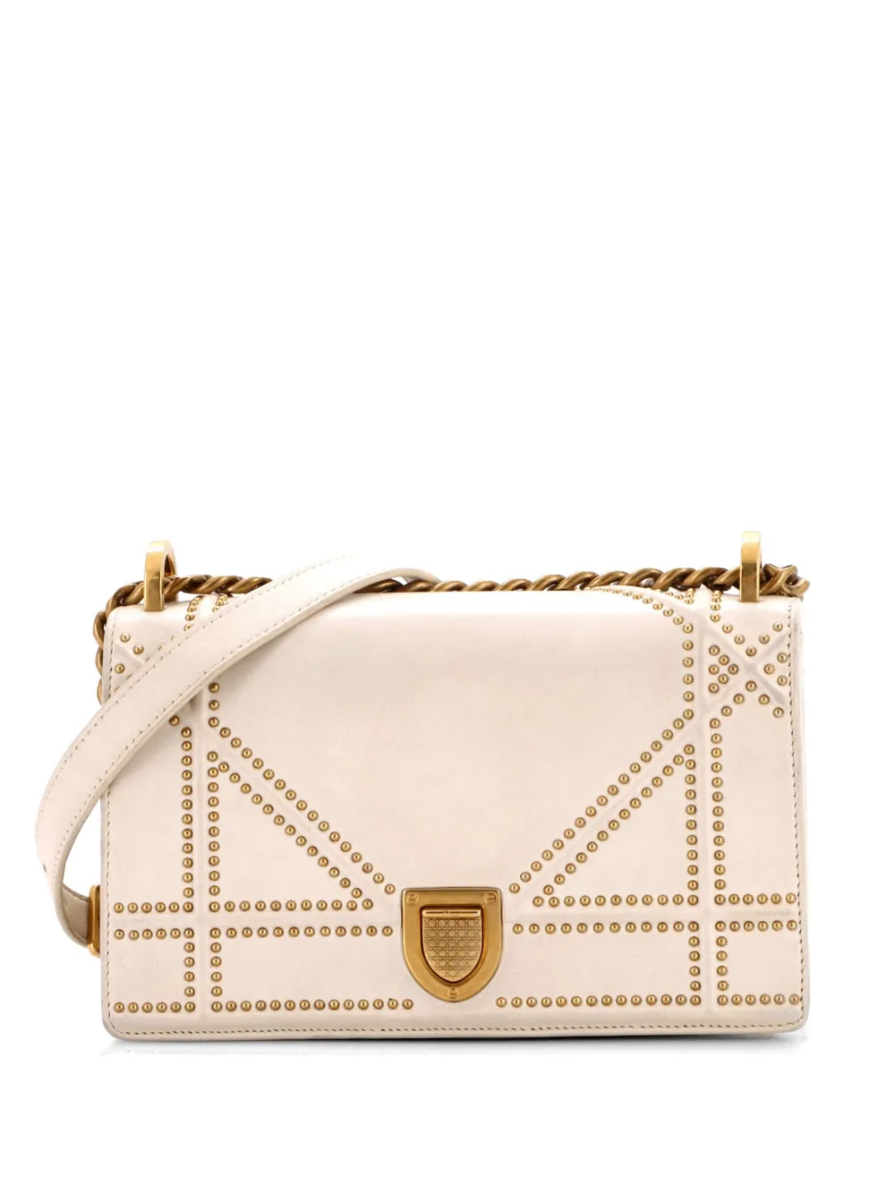 Christian Dior Pre-Owned Diorama Flap Bag Studded Leather Small shoulder bag - Toni neutri