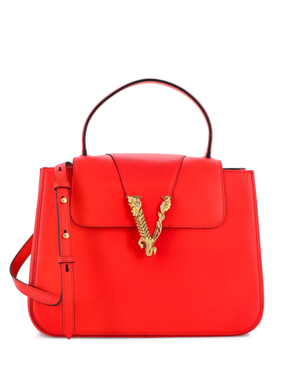 Versace Pre-Owned Virtus Top Handle Bag Leather Medium satchel - Rot