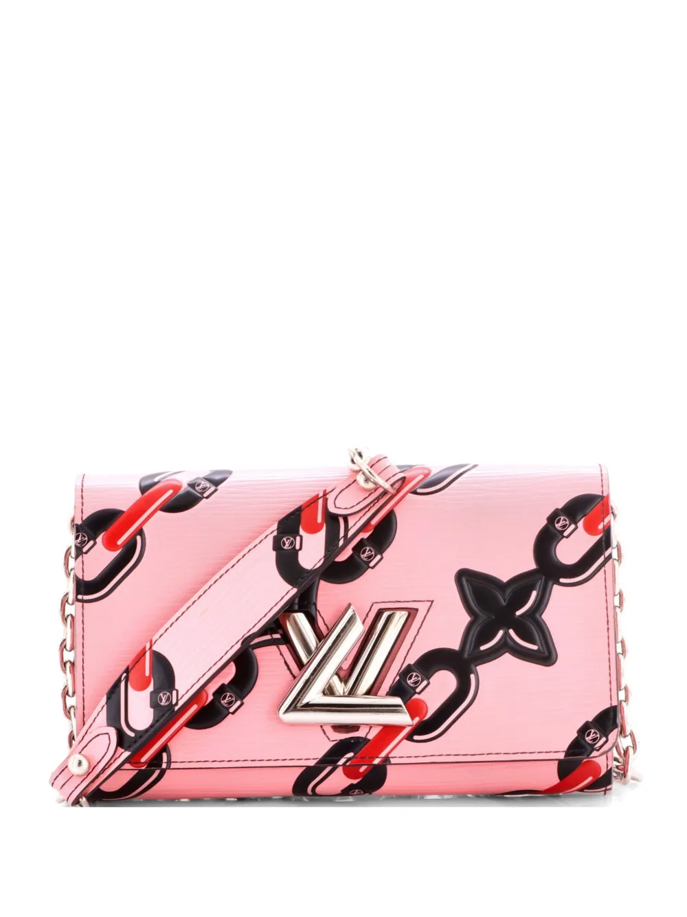 Louis Vuitton Pre-Owned Twist Chain Wallet Limited Edition Print Epi Leather clutch bag - Rosa