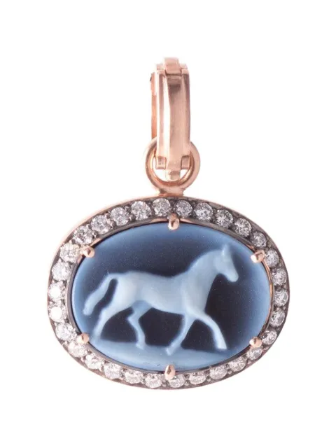 Sylva & Cie dije Horse con ónix cameo y diamante