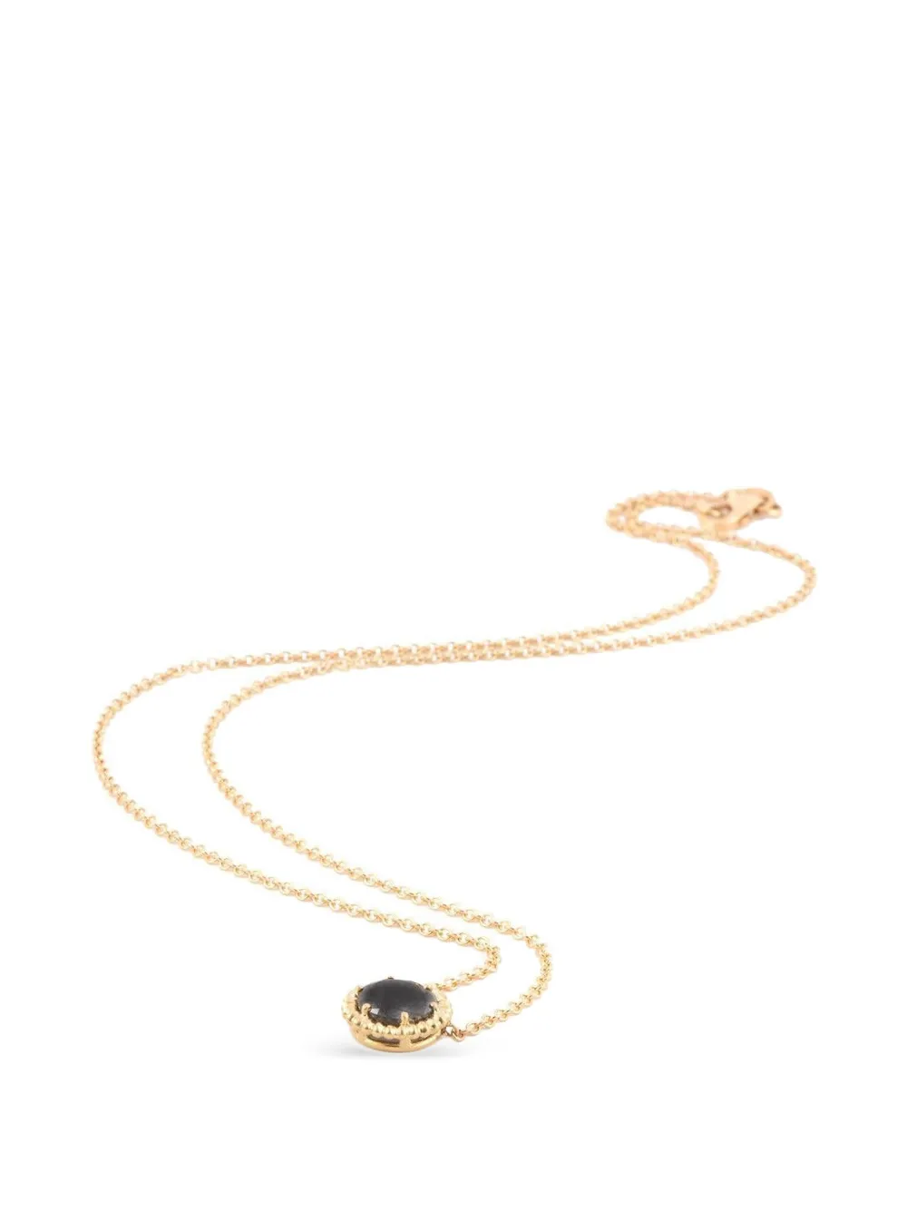 Sylva & Cie black-diamond solitaire necklace