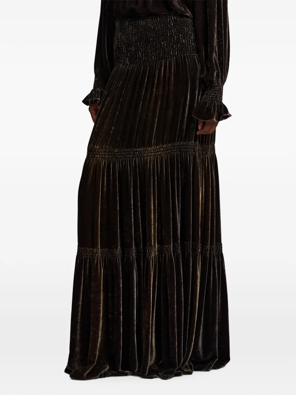Ralph Lauren Collection Janie maxi-rok Bruin