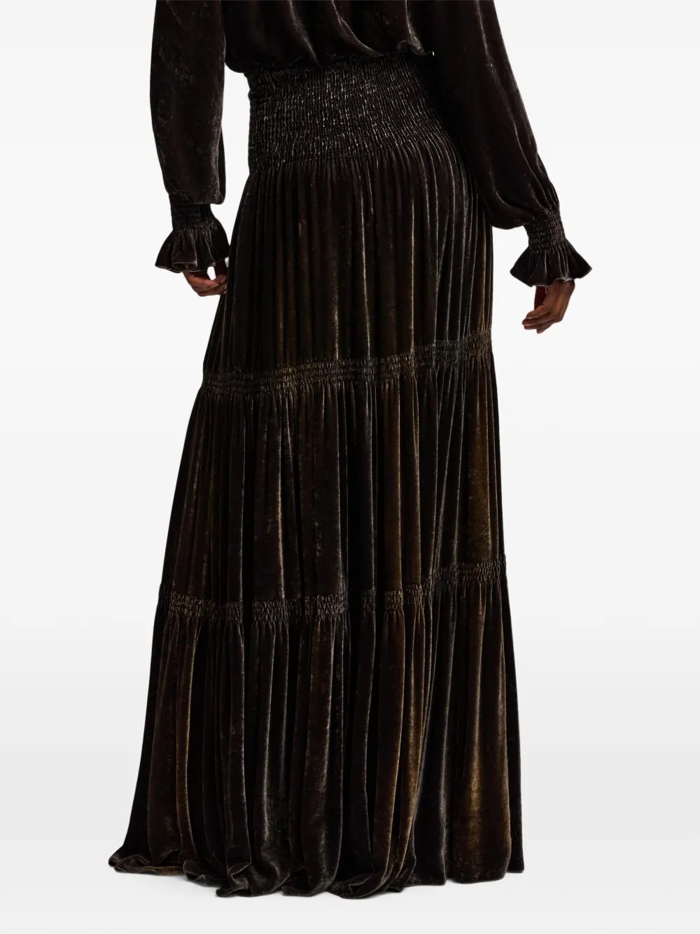 Ralph Lauren Collection Janie maxi-rok Bruin