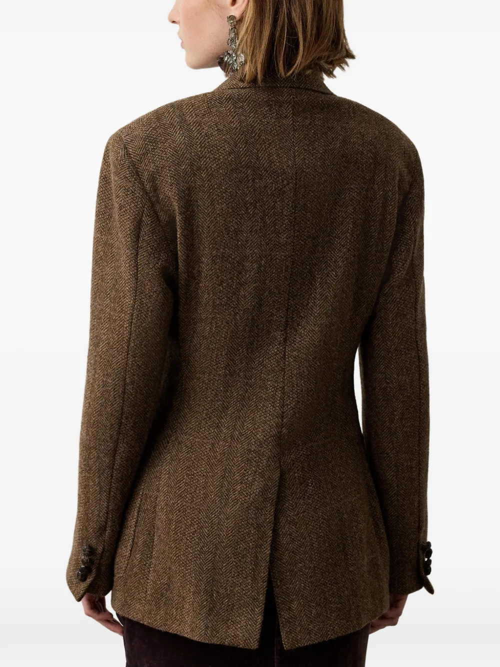 Ralph Lauren Collection Blazer met enkele rij knopen Bruin