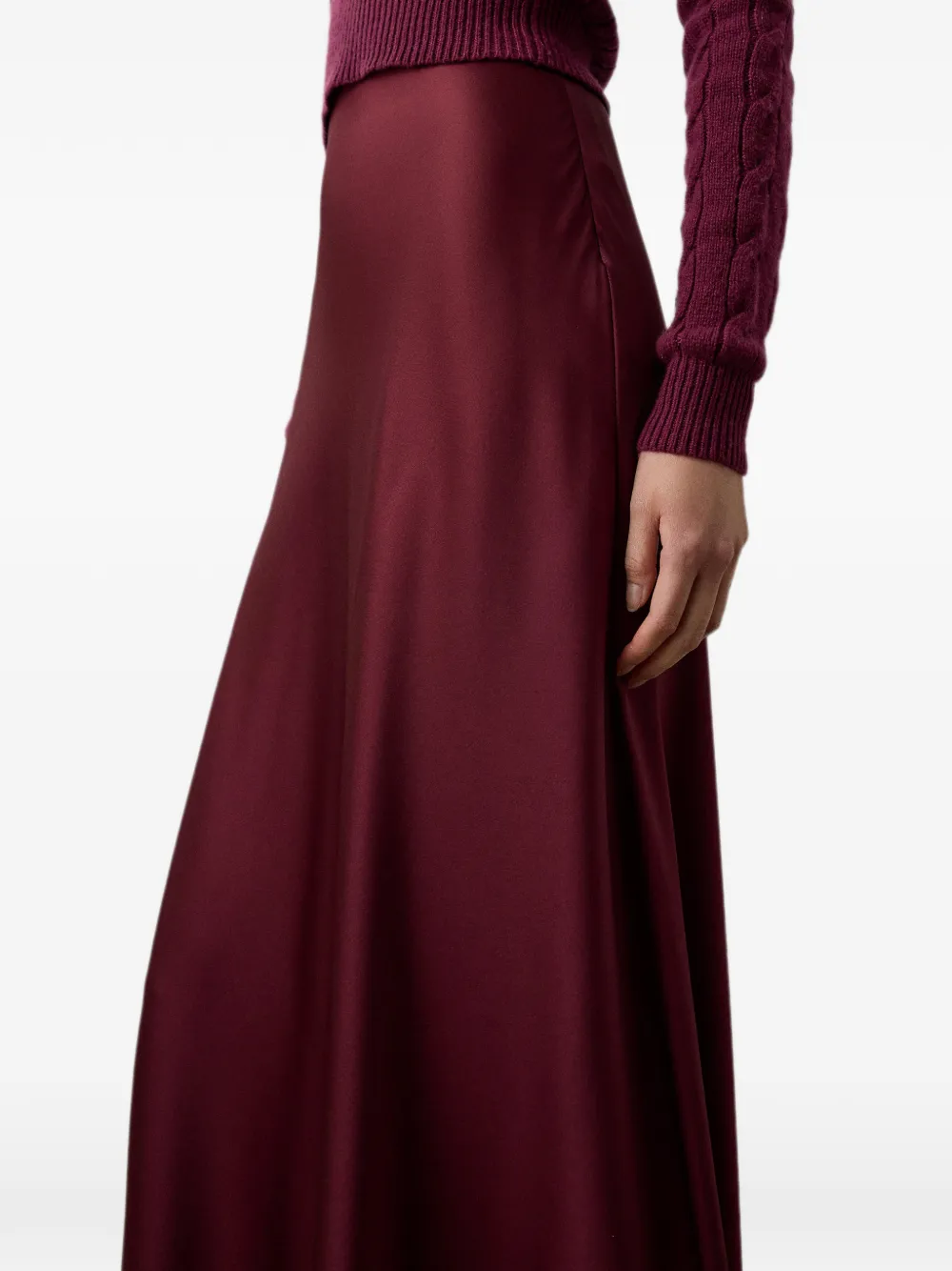 Ralph Lauren Collection Masina satin maxi skirt Rood