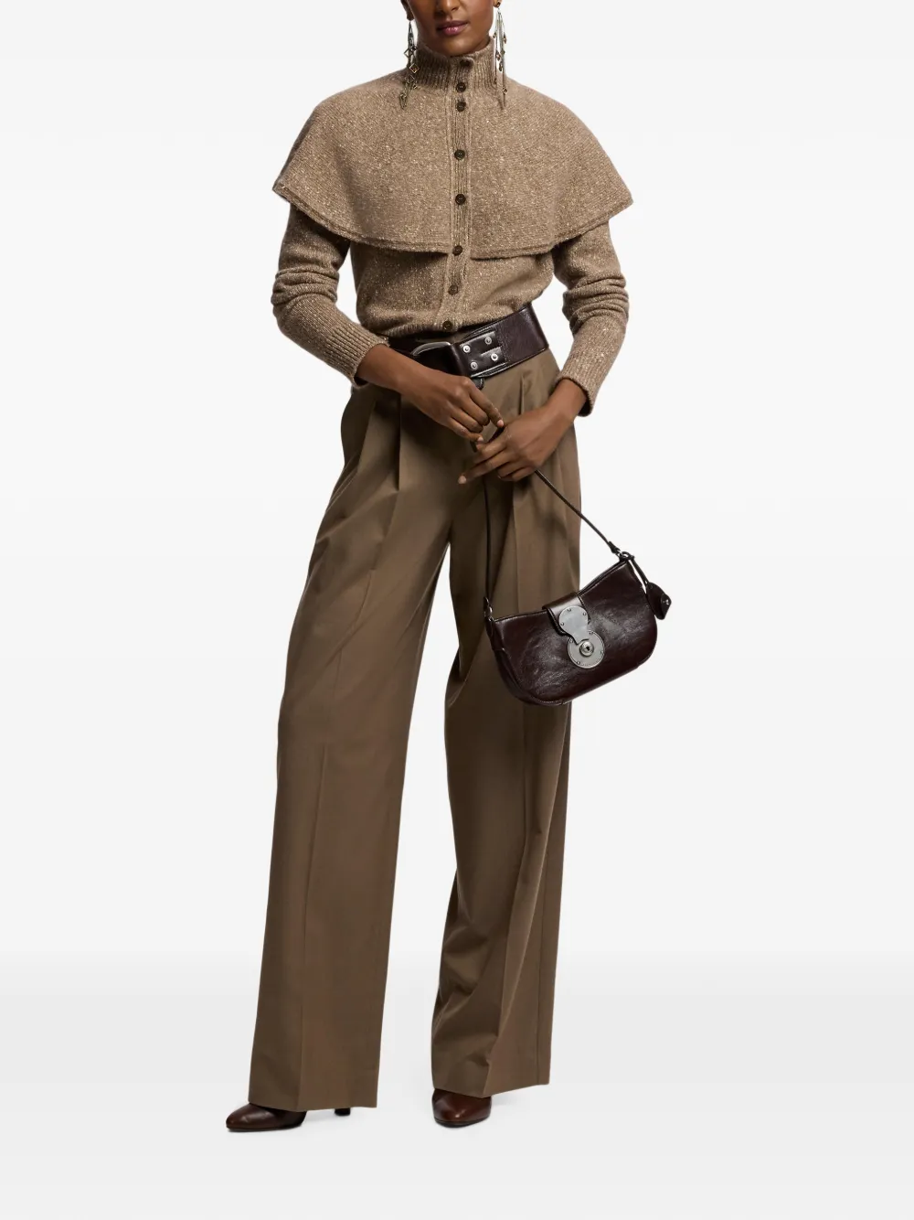 Ralph Lauren Collection Vest met cape-laag Bruin
