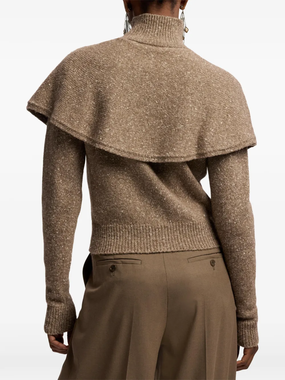 Ralph Lauren Collection Vest met cape-laag Bruin