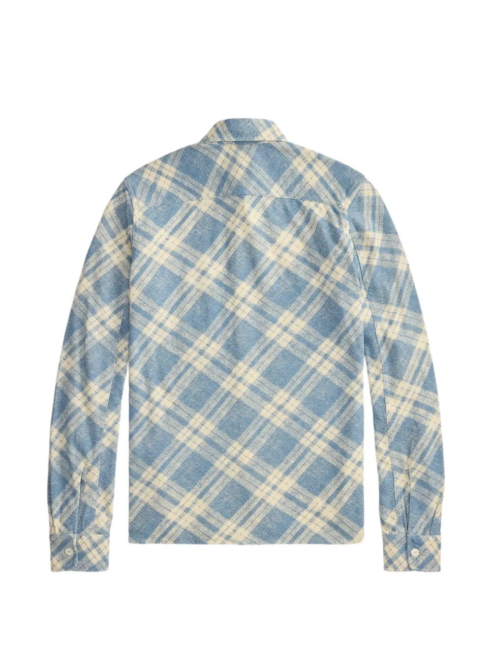 Ralph Lauren RRL plaid-check long-sleeve shirt Blauw