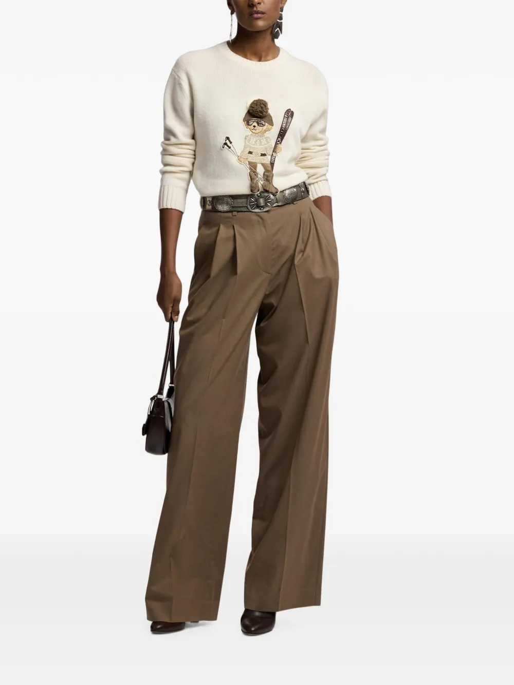 Ralph Lauren Collection Polo Bear kasjmier trui Beige