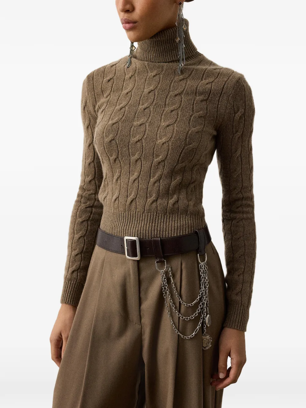 Ralph Lauren Collection Kasjmier sweater Bruin