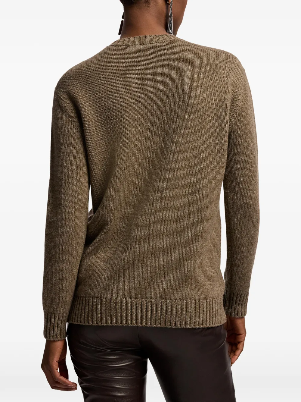 Ralph Lauren Collection Polo Bear Intarsia-knit Sweater in Brown, view 5