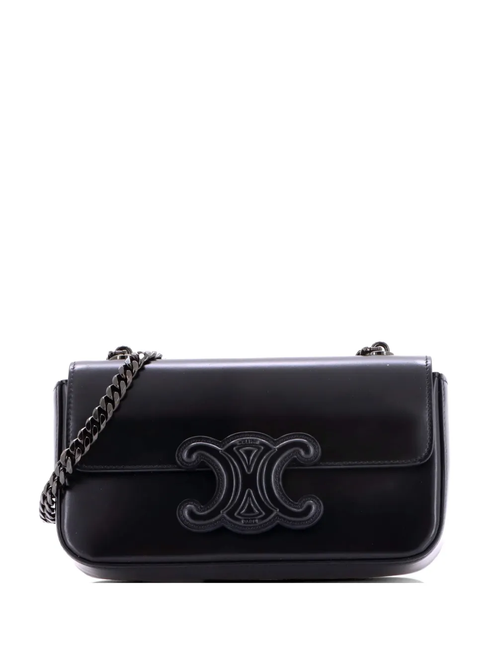 Celine Pre-Owned Triomphe Chain Leather Small shoulder bag - Nero