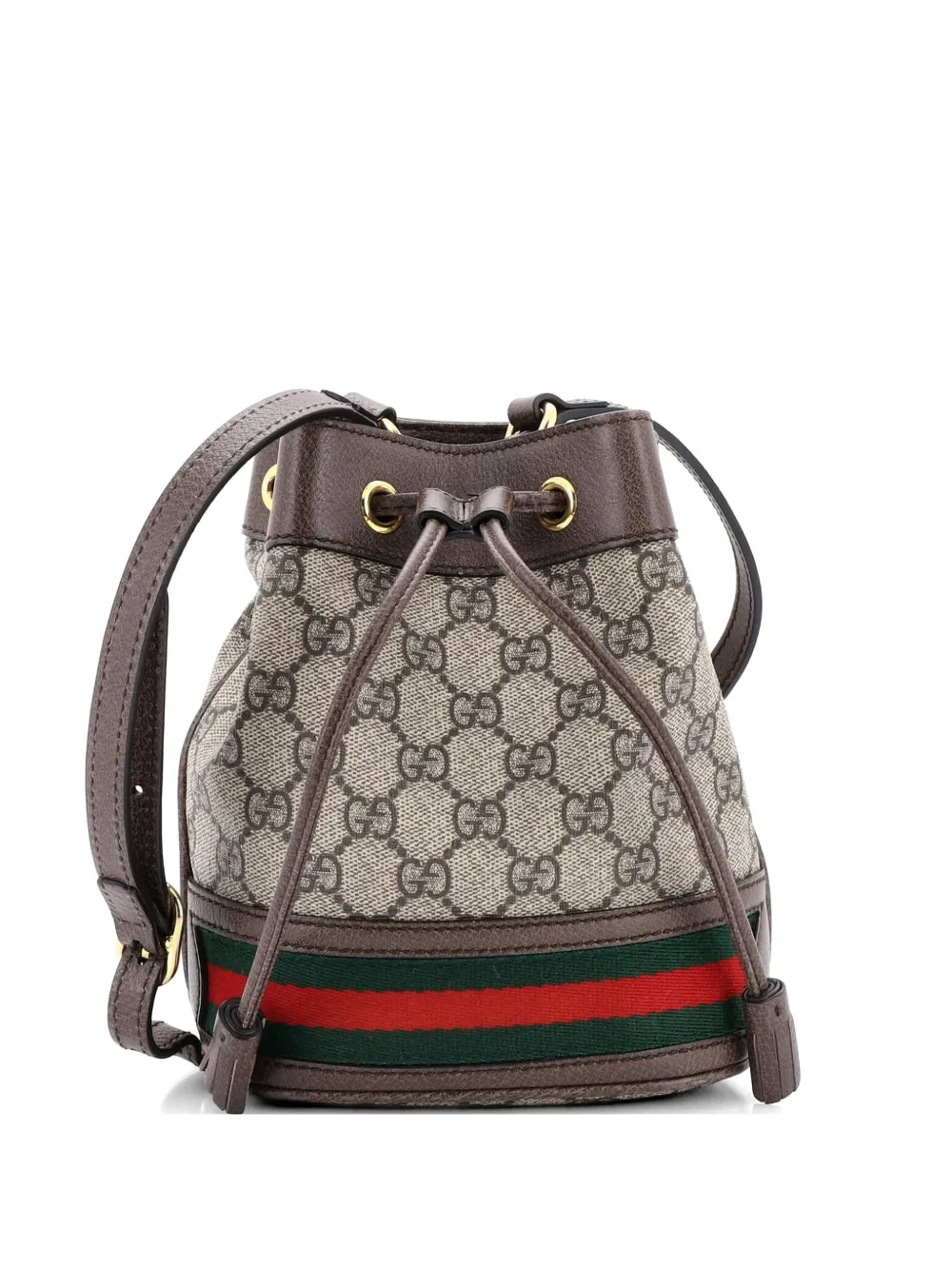 Gucci Pre-Owned Ophidia GG Coated Canvas Mini bucket bag - Marrone