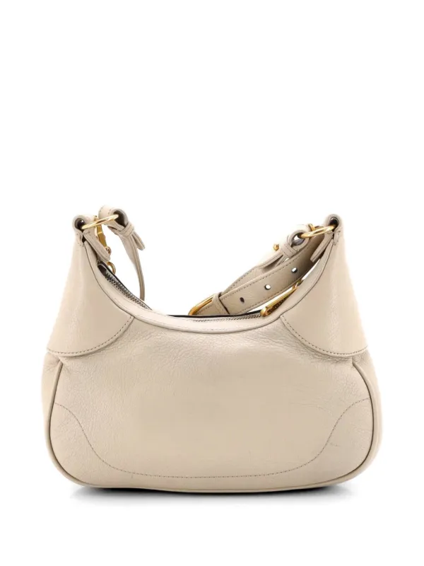 グッチ ホーボー ショルダーバッグ ベージュ A-14088 Gucci Pre-Owned アフロディーテ ジップ ショルダー レザー スモール
