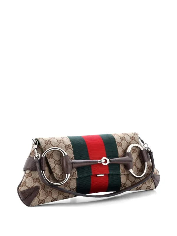 Gucci Pre-Owned ホースビット NM ウェブ チェーン クラッチ GG