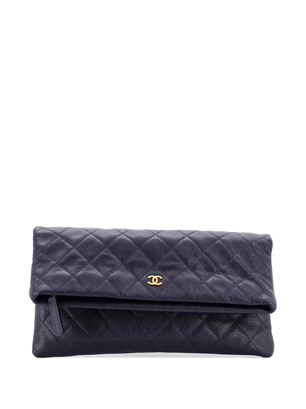 CHANEL Pre-Owned Beauty CC Quilted Caviar clutch bag - Blue