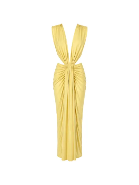 Baobab Pia Maxi ruched cutout dress