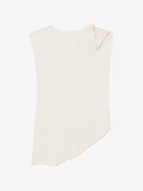 Issey Miyake Unfurling Pleats pleated asymmetric top
