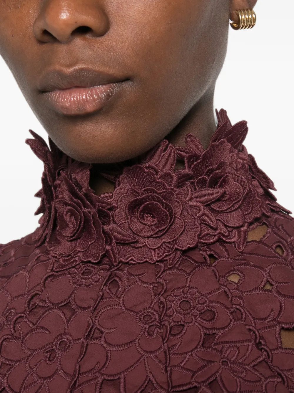Rebecca Vallance Kitsu midi-jurk met korte mouwen Rood