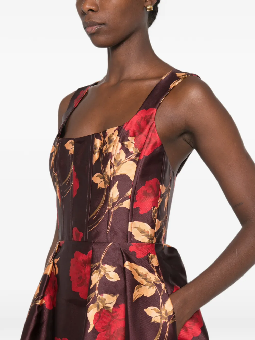 Rebecca Vallance Melora floral-print maxi dress Bruin