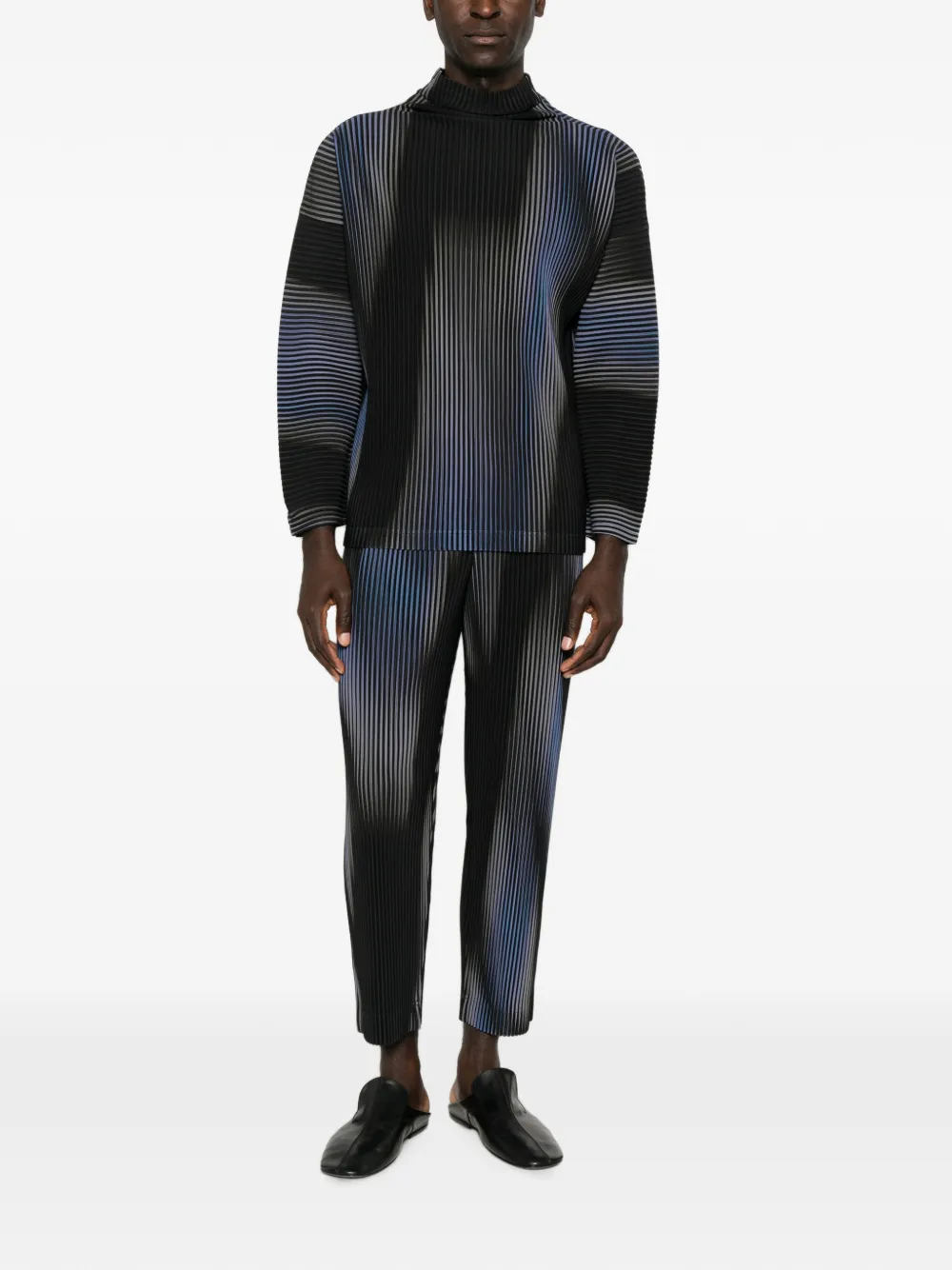 Homme Plissé Issey Miyake Blend of Lights geplooide top Blauw