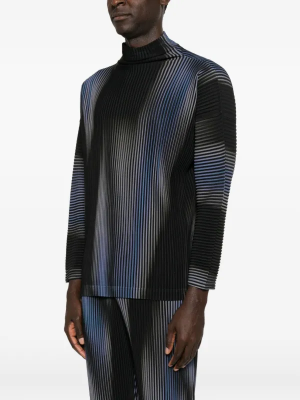 Homme Plissé Issey Miyake Blend Of Lights Pleated Top | Blue