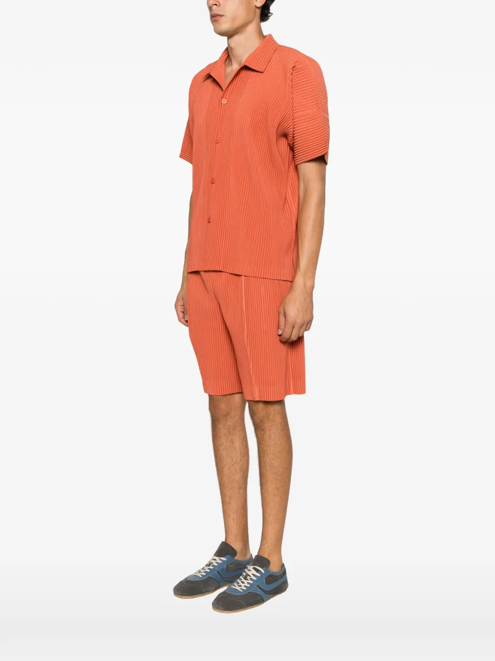Homme Plissé Issey Miyake Gestreept overhemd Oranje