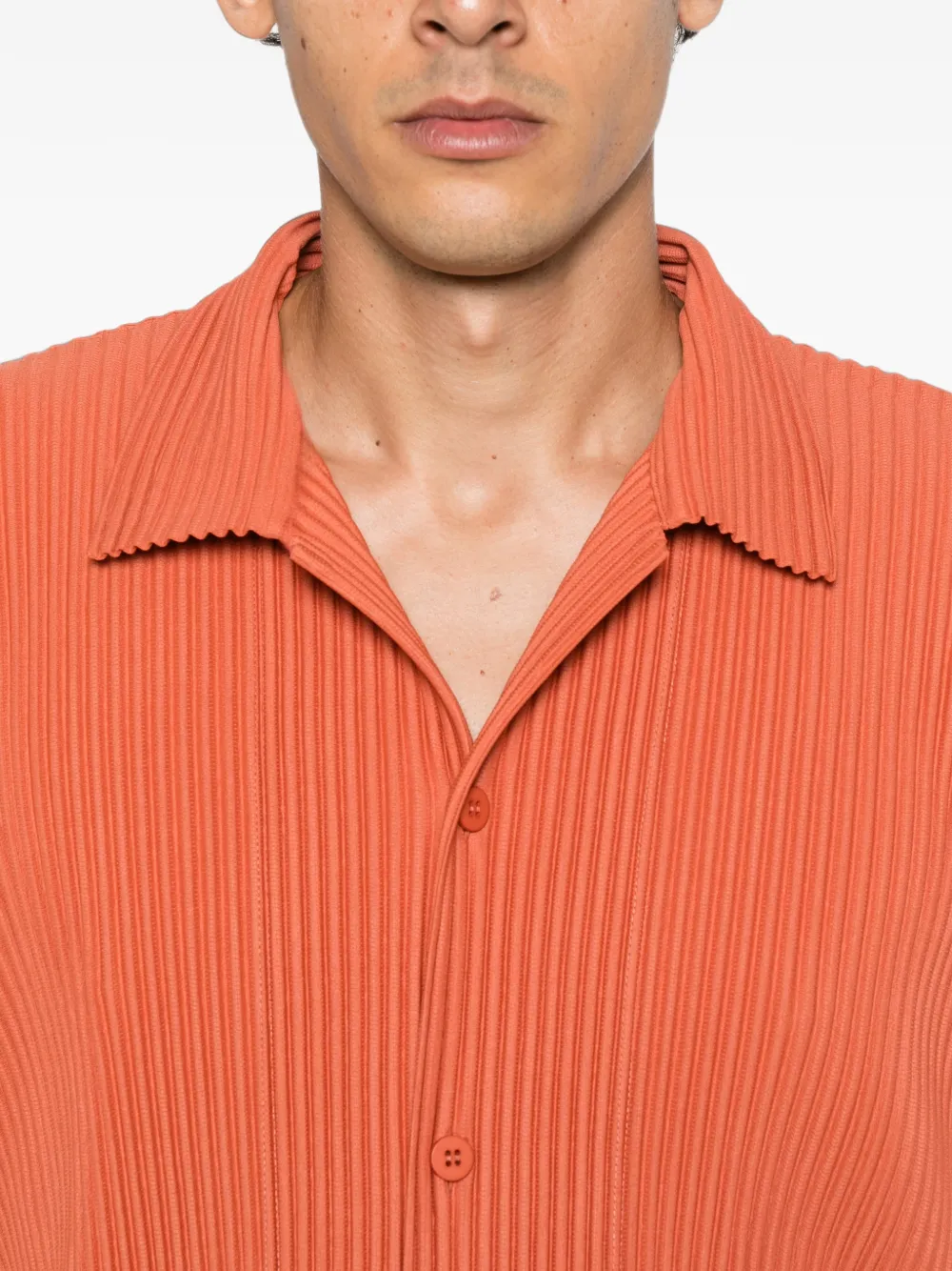 Homme Plissé Issey Miyake Gestreept overhemd Oranje