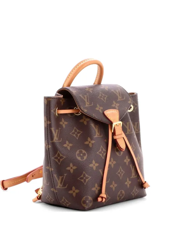 Louis Vuitton Pre-owned Montsouris NM Monogram Canvas BB Backpack in Brown