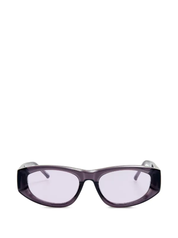 The Attico X Linda Farrow Maya Geometric-frame Sunglasses in Purple