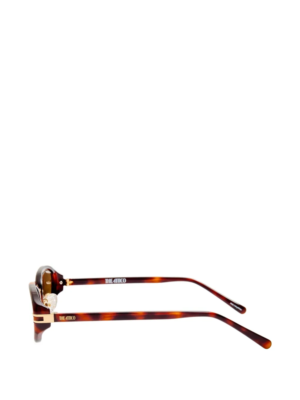 The Attico x Linda Farrow Ambra zonnebril met ovalen montuur Bruin