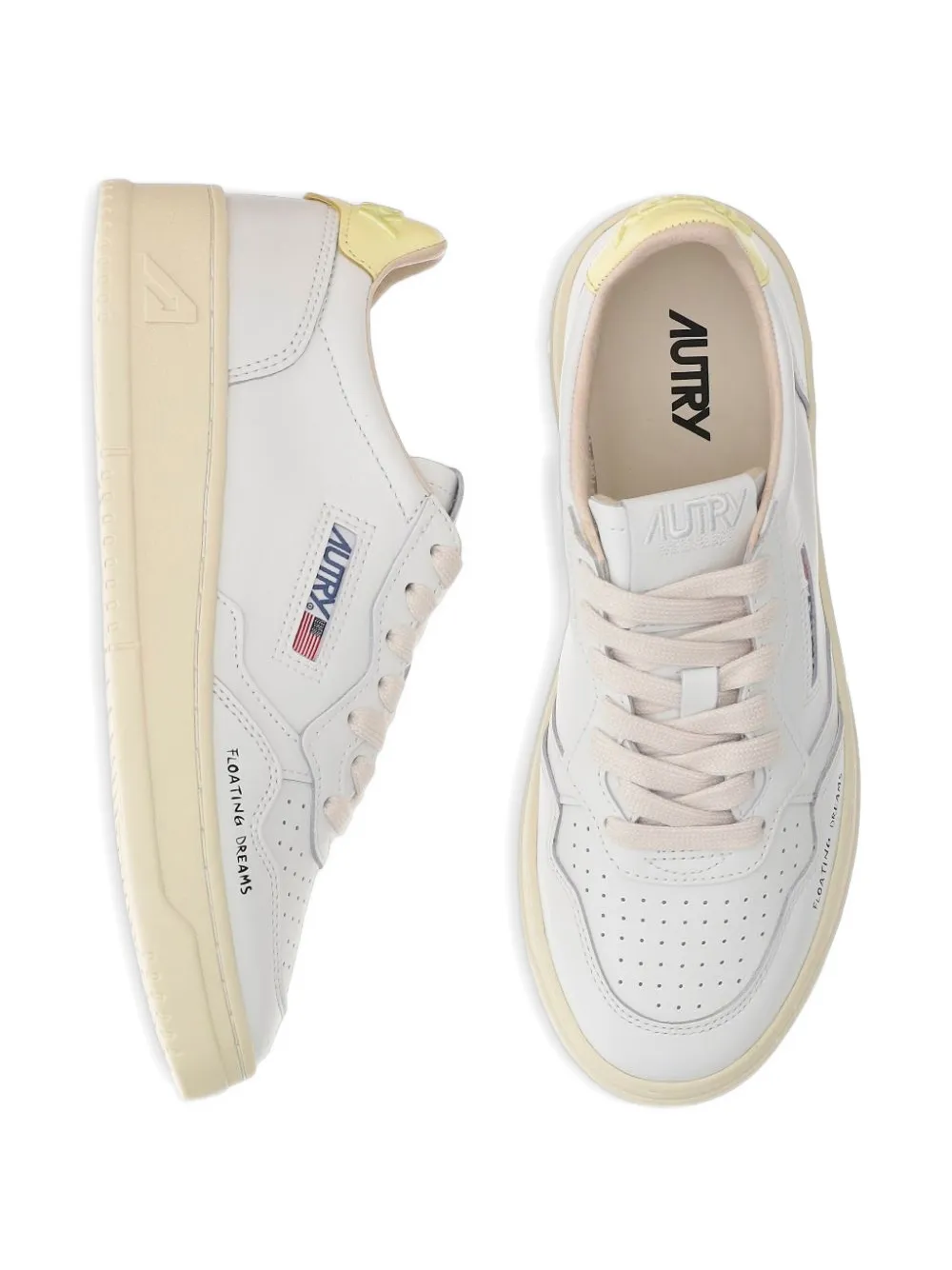 Autry Medalist leren sneakers Beige