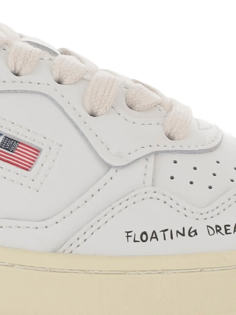 Autry Medalist leren sneakers Beige