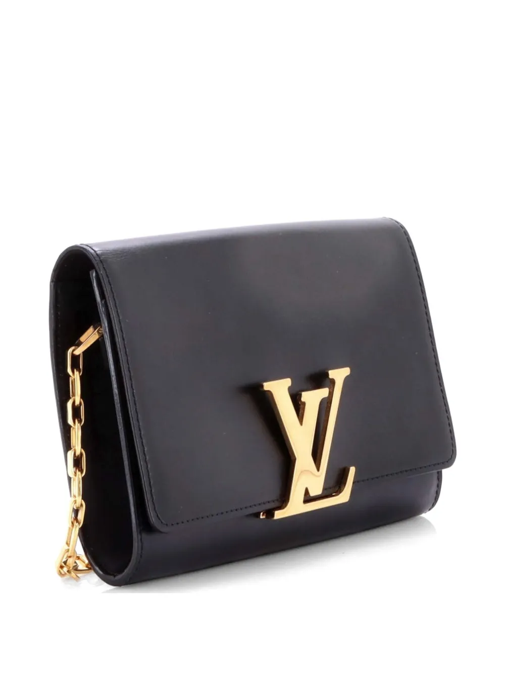 Louis Vuitton Pre-Owned Chain Louise Leather GM clutch bag - Nero