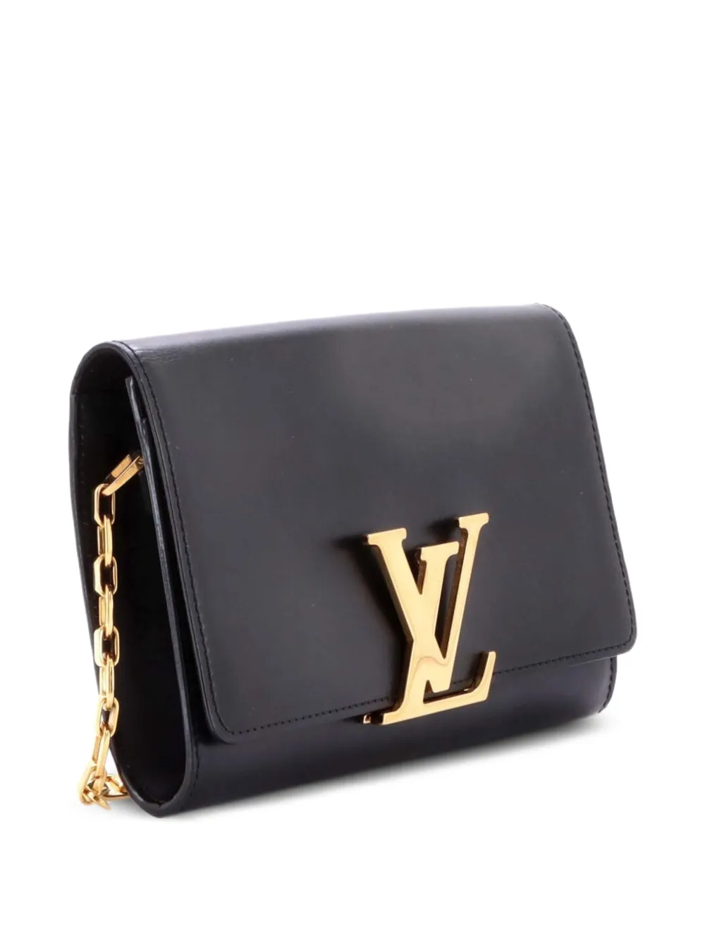 Louis Vuitton Pre-Owned Chain Louise Leather GM clutch bag - Nero
