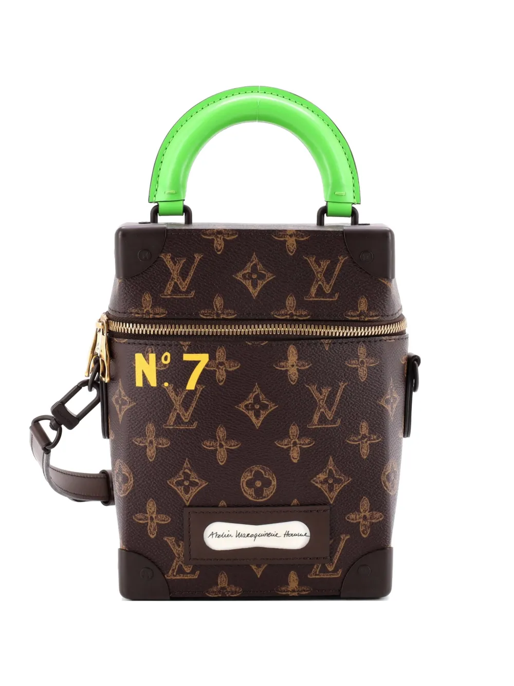 Louis Vuitton Pre-Owned Vertical Box Trunk Bag No.7 Trunk L'Oeil Vintage Monogram Canvas crossbody bag - Marrone