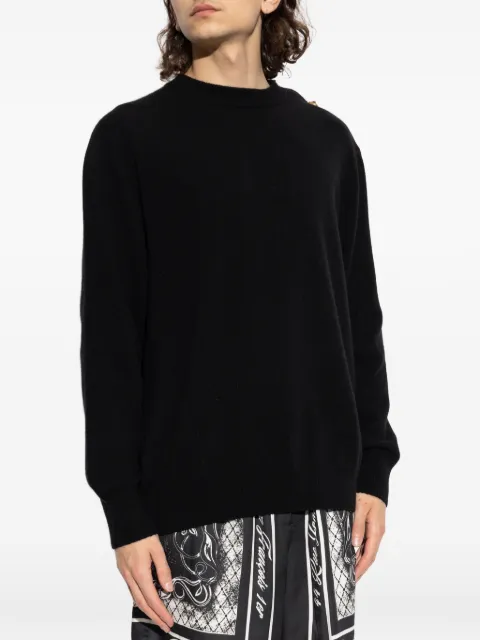 Balmain button-embellished shoulder sweater